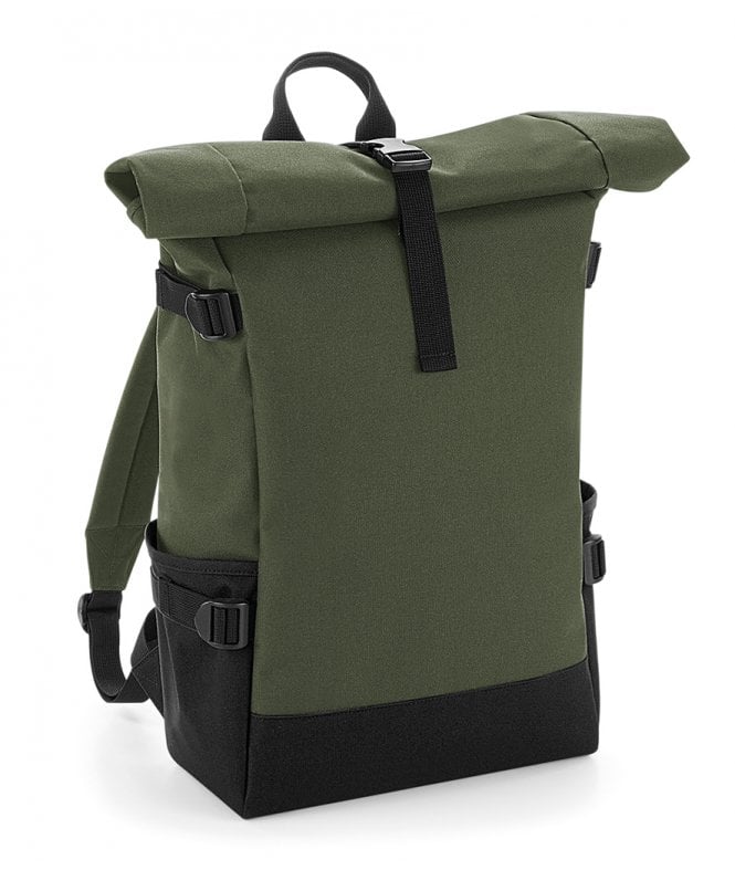 BagBase  Block Roll-Top Backpack