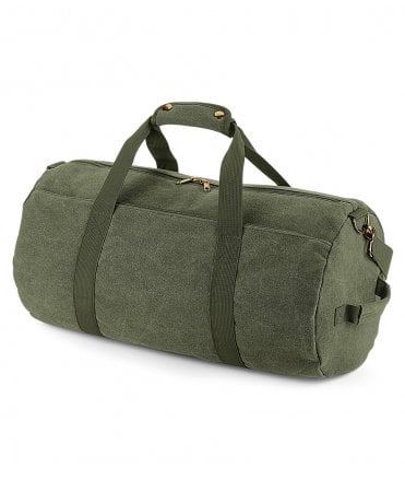 BagBase Vintage Canvas Barrel Bag