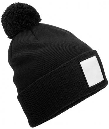 Beechfield Applique Patch Pom Beanie