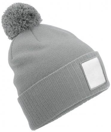 Beechfield Applique Patch Pom Beanie
