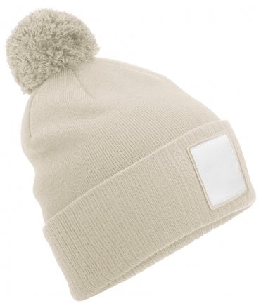 Beechfield Applique Patch Pom Beanie