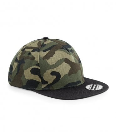 Beechfield Camo Snapback Cap