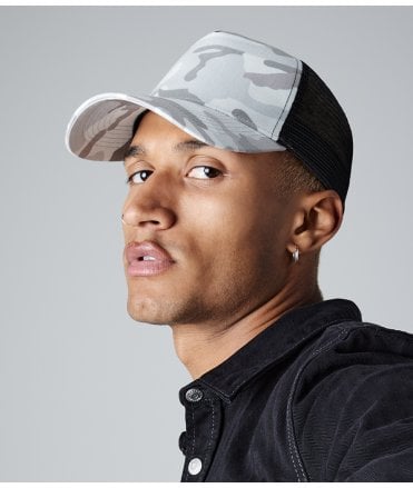 Beechfield Camo Snapback Trucker Cap
