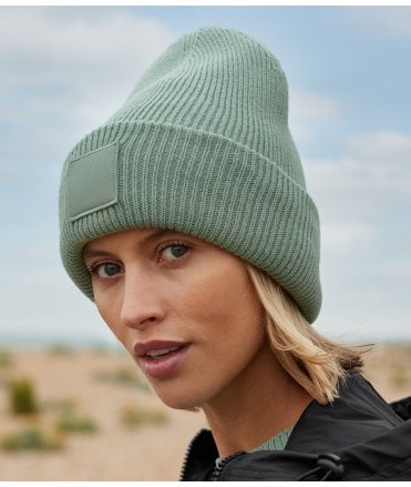 Beechfield Deep Cuff Tonal Patch Beanie