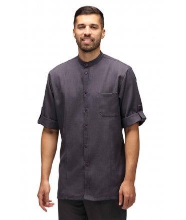 La Beeby Stephane Fitted Grandad Shirt
