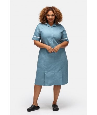 Ladies REGULAR SIZE Dress with Round Collar