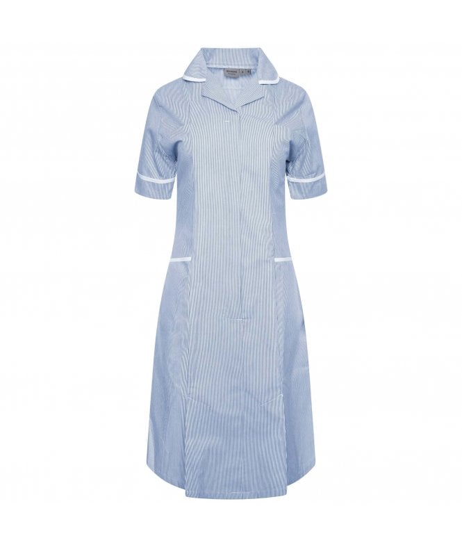 Behrens Ladies REGULAR SIZE Striped Dress with Round Collar