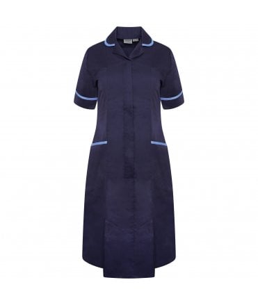 Ladies SHORT SIZE Dress with Round Collar