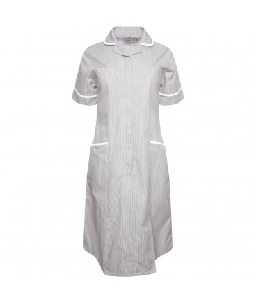 Ladies TALL SIZE Striped Dress with Round Collar