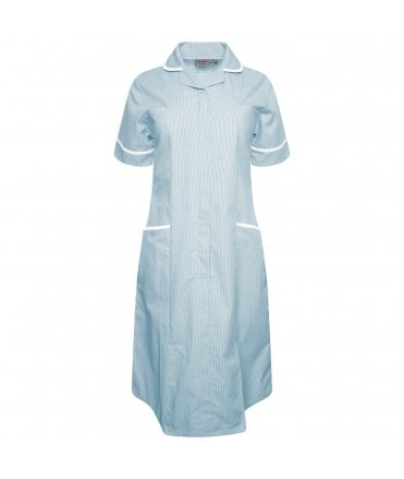 Ladies TALL SIZE Striped Dress with Round Collar
