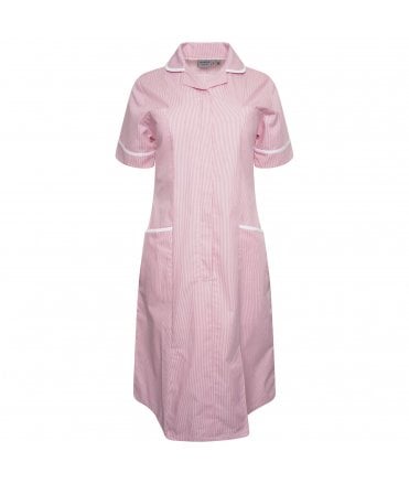 Ladies TALL SIZE Striped Dress with Round Collar