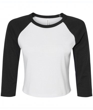 Bella Ladies Micro Rib 3/4 Raglan Baby T-Shirt