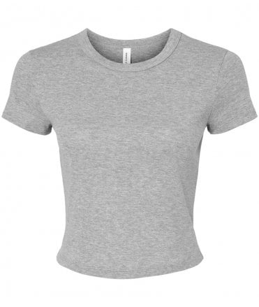 Bella Ladies Micro Rib Muscle Crop Tank Top