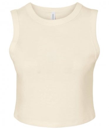 Bella Ladies Micro Rib Muscle Crop Tank Top