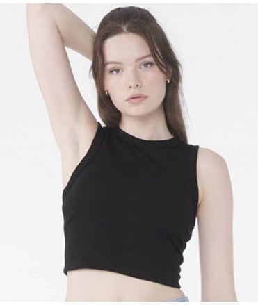 Bella Ladies Micro Rib Muscle Crop Tank Top