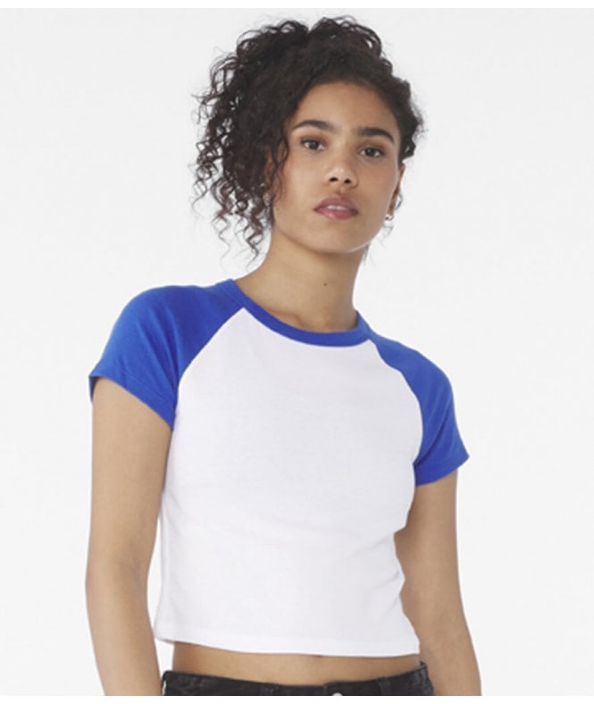 Bella  Ladies Micro Rib Raglan Baby T-Shirt