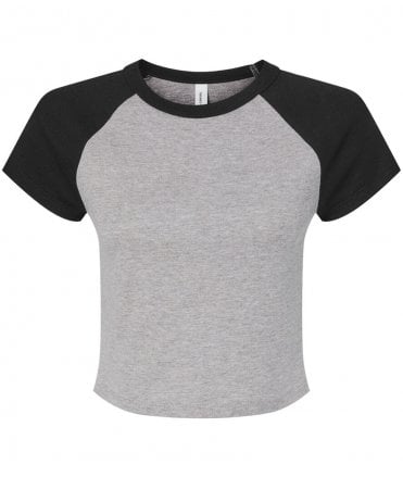 Bella Ladies Micro Rib Raglan Baby T-Shirt