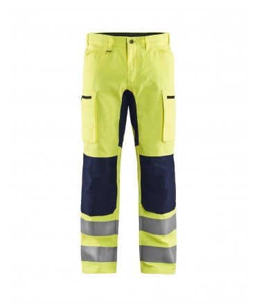 Blaklader Flexible Hi Vis Trousers With Stretch Panels