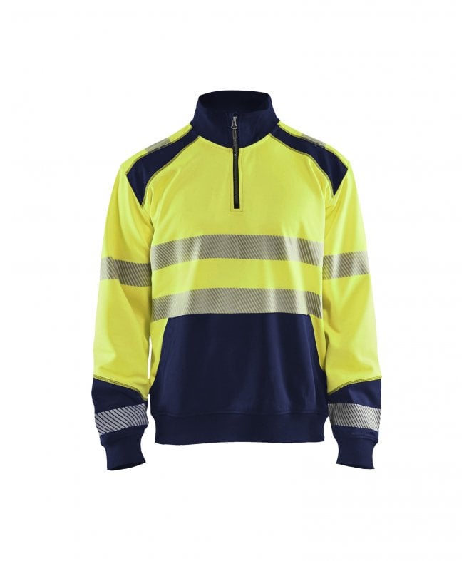 Blaklader  High Vis Sweatshirt With Half Zip Vis