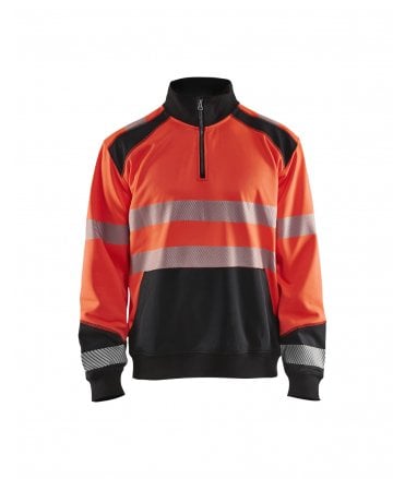 Blaklader High Vis Sweatshirt With Half Zip Vis