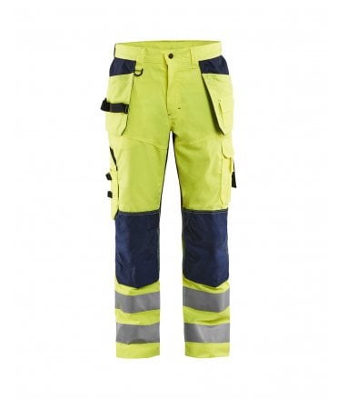 Blaklader Ventilated High Vis Trousers/Navy Blue