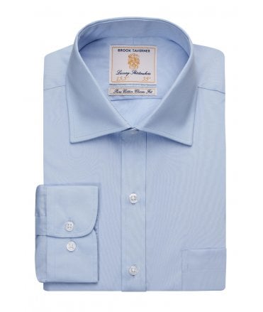 Brook Taverner Cheadle Single Cuff Shirt Cotton Poplin
