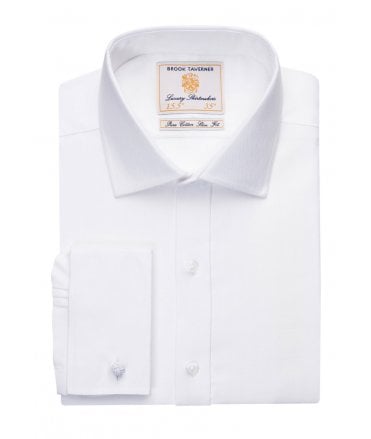 Brook Taverner Prato Slim Fit Shirt Cotton Herringbone