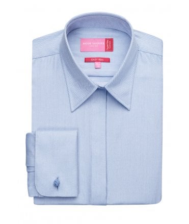 Brook Taverner Villeta Blouse Cotton Herringbone