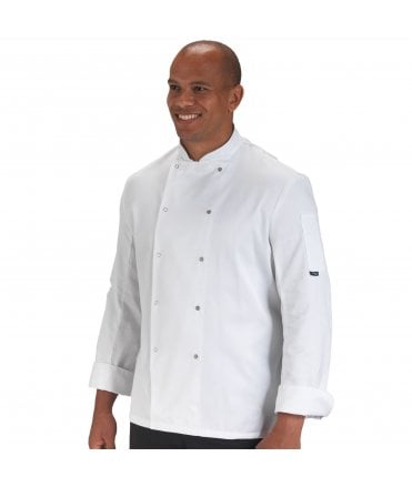 Dennys Long Sleeve Press Stud Chef's Jacket