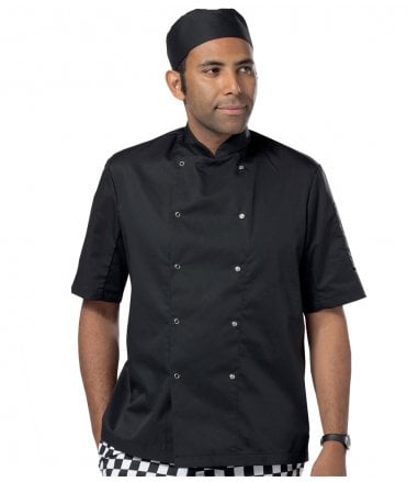 Dennys Short Sleeve Press Stud Chef's Jacket