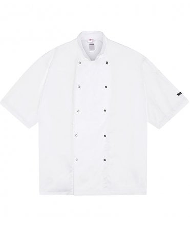 Dennys Short Sleeve Press Stud Chef's Jacket