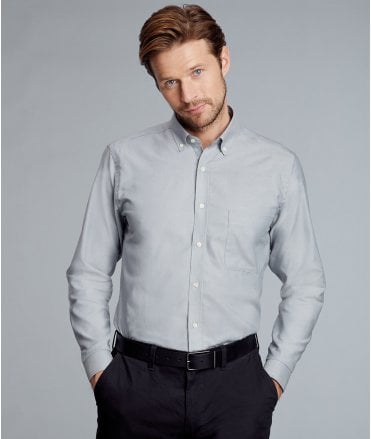 Disley Bray Slim Fit Oxford Long Sleeve Shirt With Button Down Collar