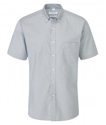 Disley Bray Slim Fit Oxford Short Sleeve Shirt With Button Down Collar