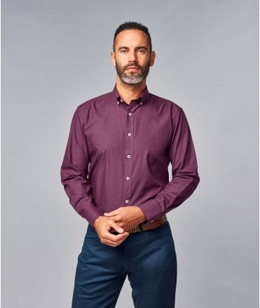 Carrick Long Sleeve Shirt With Button Down Collar