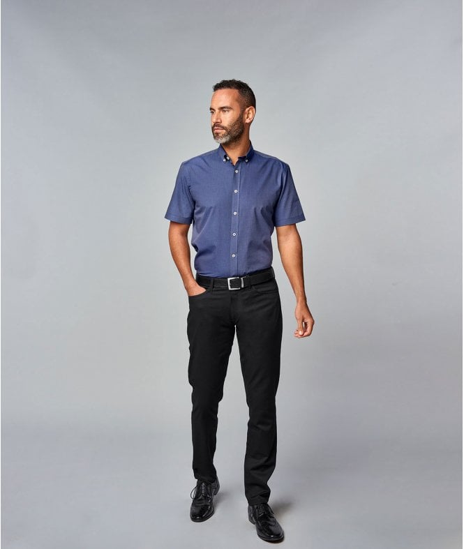 Disley Carrick Short Sleeve Shirt With Button Down Collar