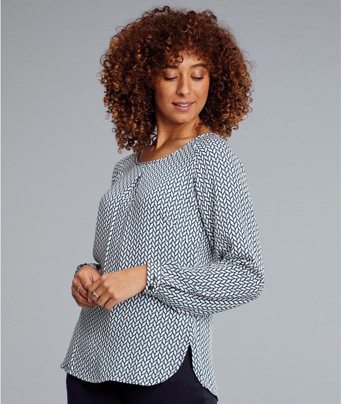 Disley  Catriona Ladies Long Sleeve Round Neck Top