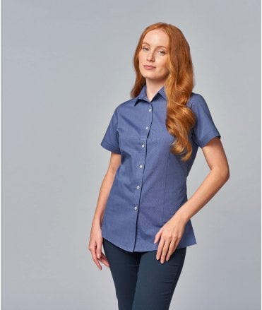 Clare Tailored Fit Short Sleeve Blouse
