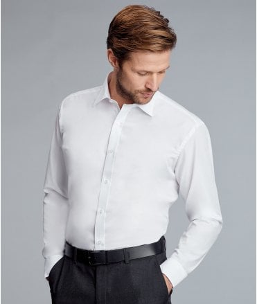 Disley Dundrum White Non Iron Long Sleeve Shirt