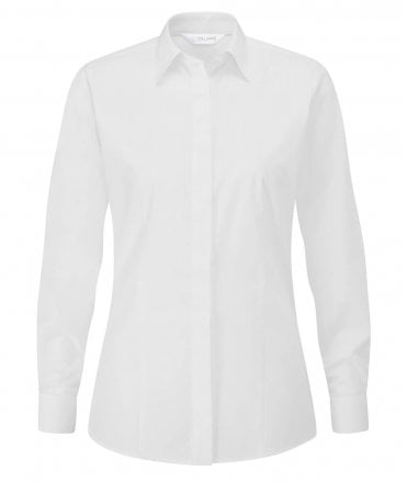 Disley Ladies Fly Fronted Long Sleeve Blouse