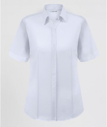 Disley Ladies Fly Fronted Short Sleeve Blouse