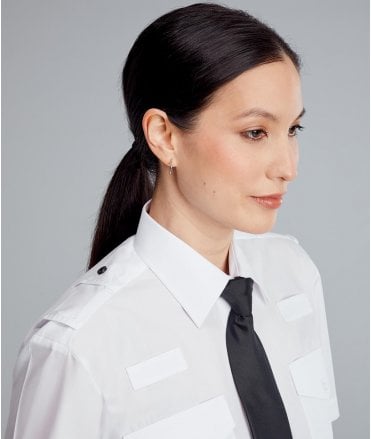 Disley Ladies Security Long Sleeve Shirt With Radio Loops And Loop And Button Shoulders For Epaulettes