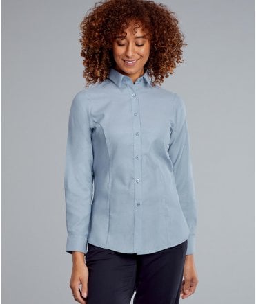 Disley Megan Oxford Long Sleeve Blouse