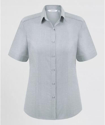 Disley Megan Oxford Short Sleeve Blouse