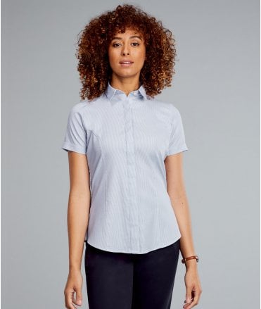 Disley Nuala Ladies Short Sleeve Striped Blouse