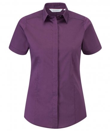 Disley Orla Ladies Short Sleeve Stretch Blouse