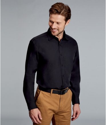 Disley Rathlin Semi Cutaway Collar Long Sleeve Cotton Rich Shirt