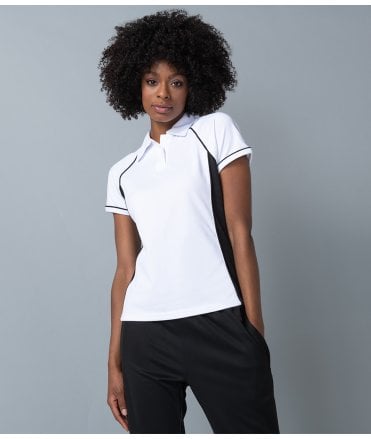 Finden and Hales Ladies Performance Piped Polo Shirt