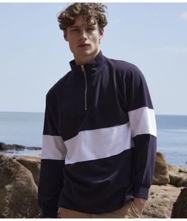 Front Row Panelled 1/4 Zip Top