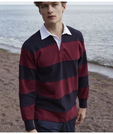Front Row Sewn Stripe Long Sleeve Rugby