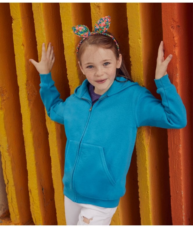 Fruit of the Loom  Kids Classic Zip Hooded Sweatshirt